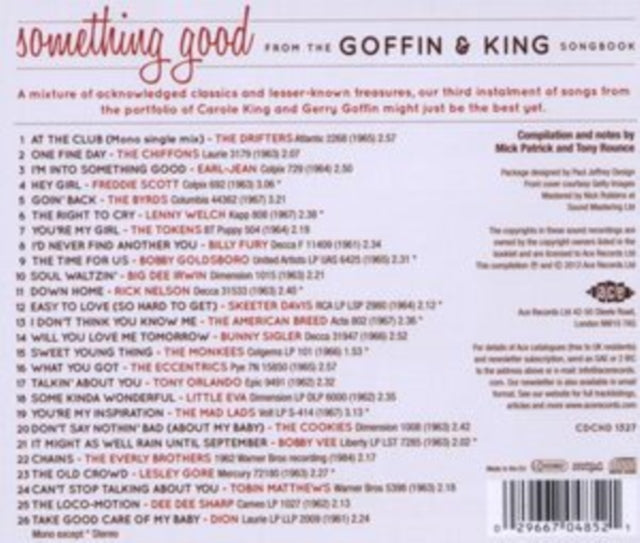 Various Artists - Something Good - From The Goffin & King Songbook (CD)