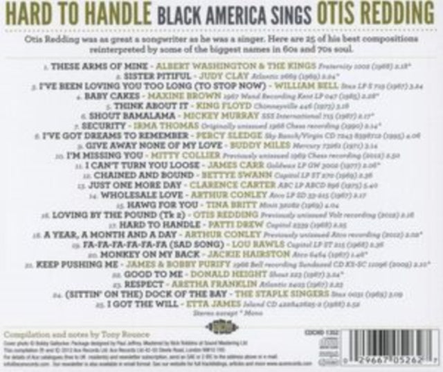 Various Artists - Hard To Handle - Black America Sings Otis Redding (CD)