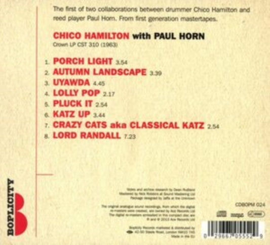 Chico Hamilton - With Paul Horn (CD)