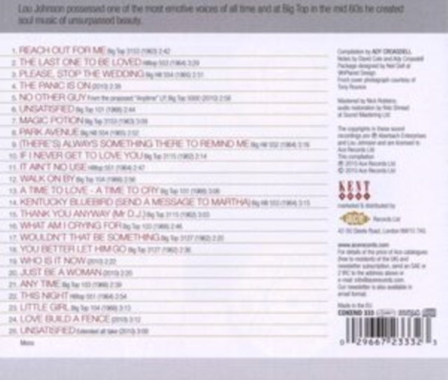Lou Johnson - Incomparable Soul Vocalist (CD)