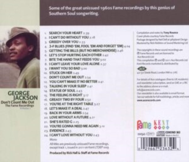 George Jackson - DonT Count Me Out (CD)