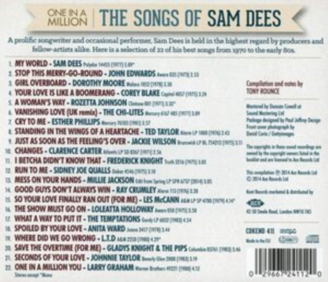 Various Artists - One In A Million - The Songs Of Sam Dees (CD)