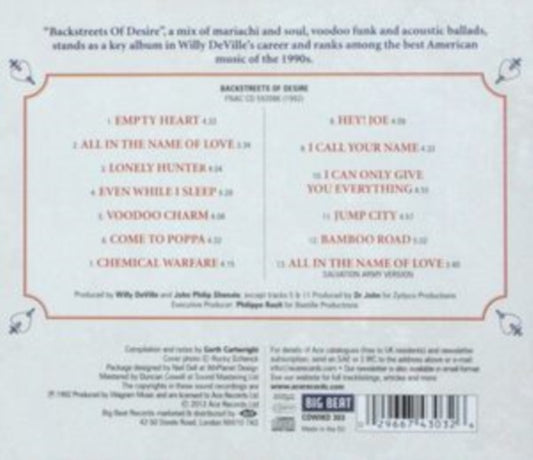 Willy Deville - Backstreets Of Desire (CD)