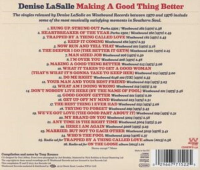 Denise Lasalle - Making A Good Thing Better (CD)