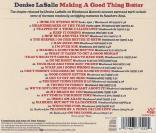 Denise Lasalle - Making A Good Thing Better (CD)