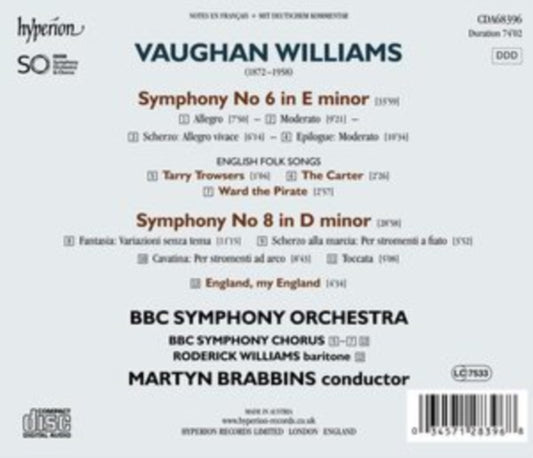 Bbc Symphony Orchestra / Martyn Brabbins - Vaughan Williams: Symphonies Nos 6 & 8 (CD)