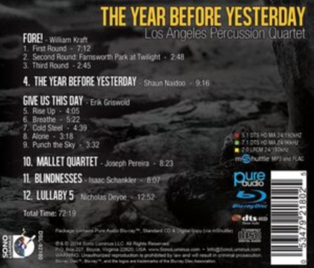 La Percussion Quartet - The Year Before Yesterday (Blu-ray + CD)