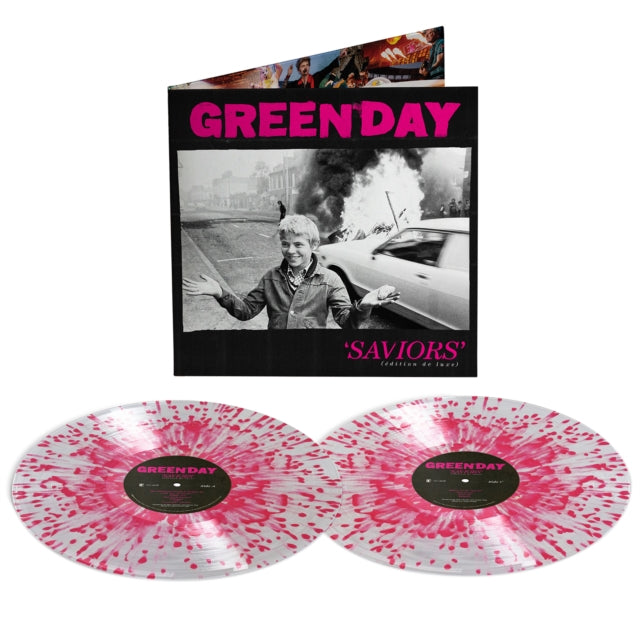 Green Day - Saviors(Deluxe Edition) (Clear/Hot Pink Splatter Vinyl) (Indies) (Vinyl)