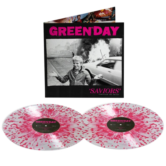 Green Day - Saviors(Deluxe Edition) (Clear/Hot Pink Splatter Vinyl) (Indies) (Vinyl)