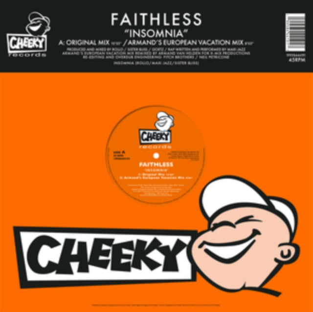 Faithless - Insomnia (Orange Vinyl) (Vinyl Single)