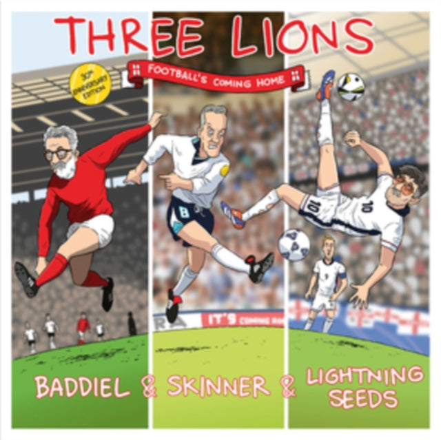 Baddiel. Skinner & The Lightning Seeds - Three Lions (Red Vinyl) (Vinyl Single)