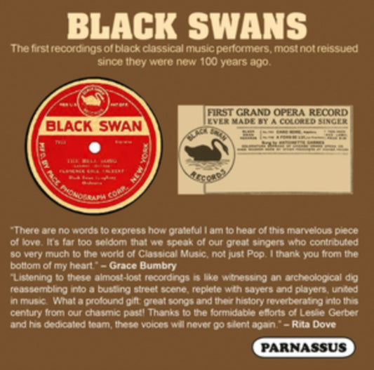 Harry Burleigh / Edward H.S. Boatner / Florence Cole-Talbert / R. Nathaniel Dett / Antoinette Garnes / Roland Hayes / Clarence Cameron White / Hattie King Reavis - Black Swans - The Earliest African-American Classical Stars 1917-22 (CD)