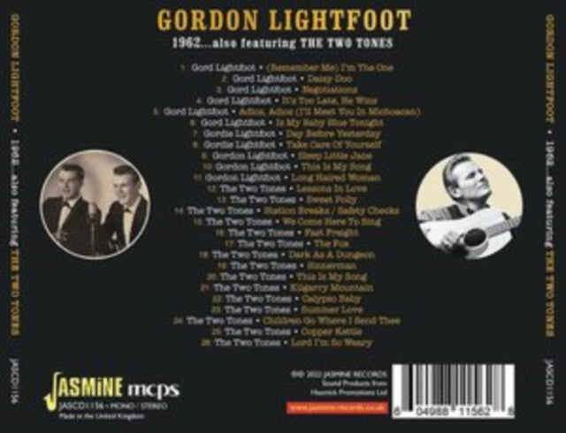 Gordon Lightfoot 1962.... Also Featuring The Two Tones (CD) (https://lasgo.dmmserver.com/media/640/06049881/0604988115628.jpg)