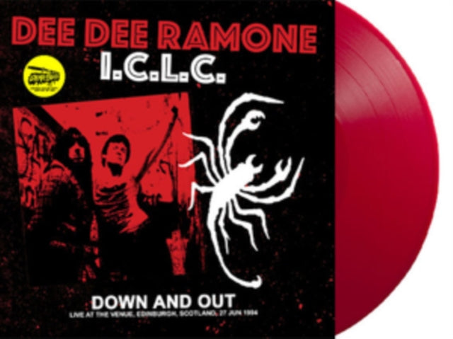 Dee Dee Ramone I.C.L.C. - Down And Out: Live At The Venue. Edinburgh. Scotland. 27 Jun 1994 - Fm Broadcast (Red Vinyl) (Vinyl)