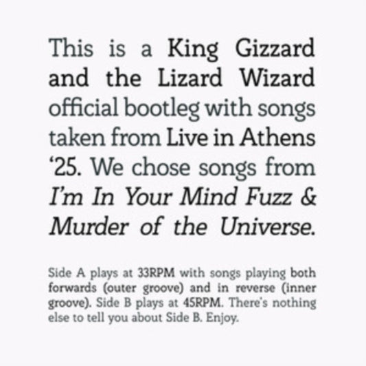 King Gizzard And The Lizard Wizard - Songs From Im In Your Mind Fuzz & Murder Of The Universe Live In Athens 25 (Vinyl)