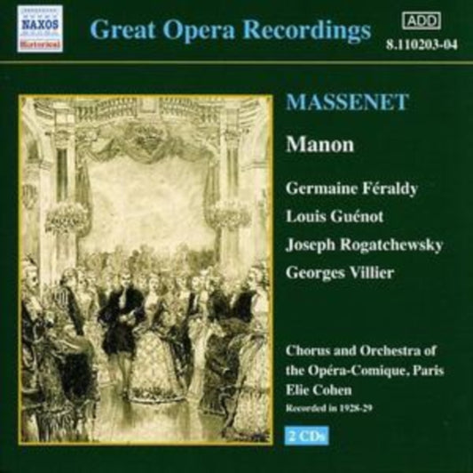 Paris Opera Comiquecohen - Massenetmanon (CD)