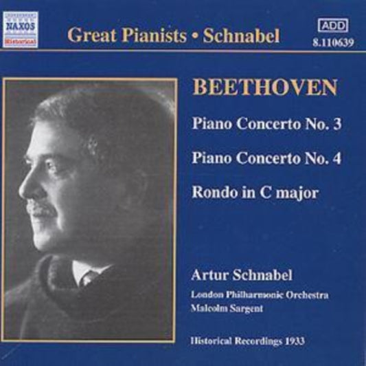 Schnabel / Lpo / Sargent - Beethoven / Piano Concerto No 3 & 4 (CD)
