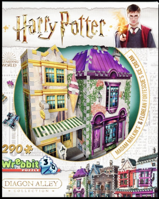 Harry Potter - Harry Potter Diagon Alley Collection: Madam Malkins & Florean Fortescues - 290 Piece 3D Jigsaw Puzzle (Jigsaw Puzzle)