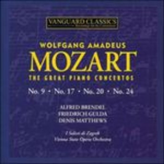 No. 9 Brendel / Janigro / No. 17 Gulda / Angerer / No.S 20 & 24 Matthews / Swarowsky - Mozart: Concertos For Piano No 9. No.17 No 24 No 20 In D Minor K466 (CD)
