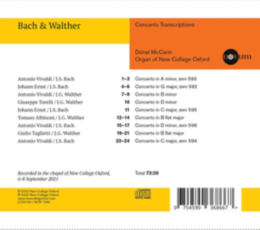 McCann - Bach & Walther: Concerto Transcriptions (CD)