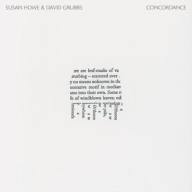 Susan Howe & David Grubbs - Concordance (Vinyl)