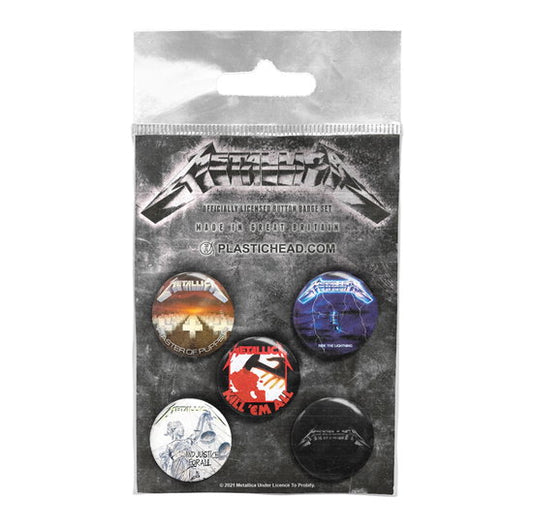 Metallica - Albums 1983-1991 Button Badge Set (Badge Pack)
