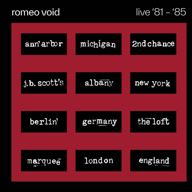 Romeo Void - Live 81-85 (CD)