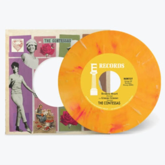 Contessas - Broken Heart / Gimme Gimme (Peach/White Marble Vinyl) (Vinyl)
