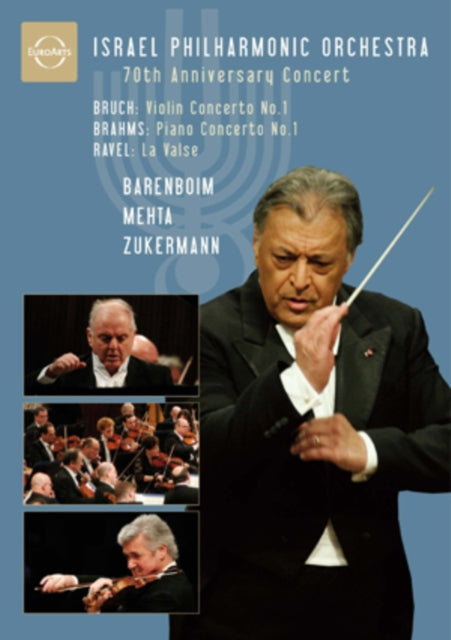 Mehta Zubin / Barenboim / Zukerman / Israel Philharmonic Orchestra - 70th Anniversary Concert: Bruch - Brahms - Ravel (DVD)