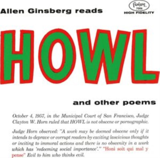 Allen Ginsberg - Howl And Other Poems (Limited Edition) (Green Vinyl) (Vinyl)