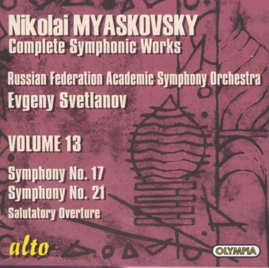 Evgeni Svetlanov / Russian Academic - Myaskovsky: Syms 17 & 21 Etc (CD)