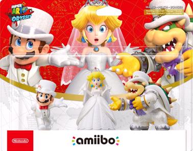 Nintendo Amiibo 3 Pack - Mario, Peach & Bowser (Wedding)(Super Mario Odyssey Collection) (Nintendo Switch)