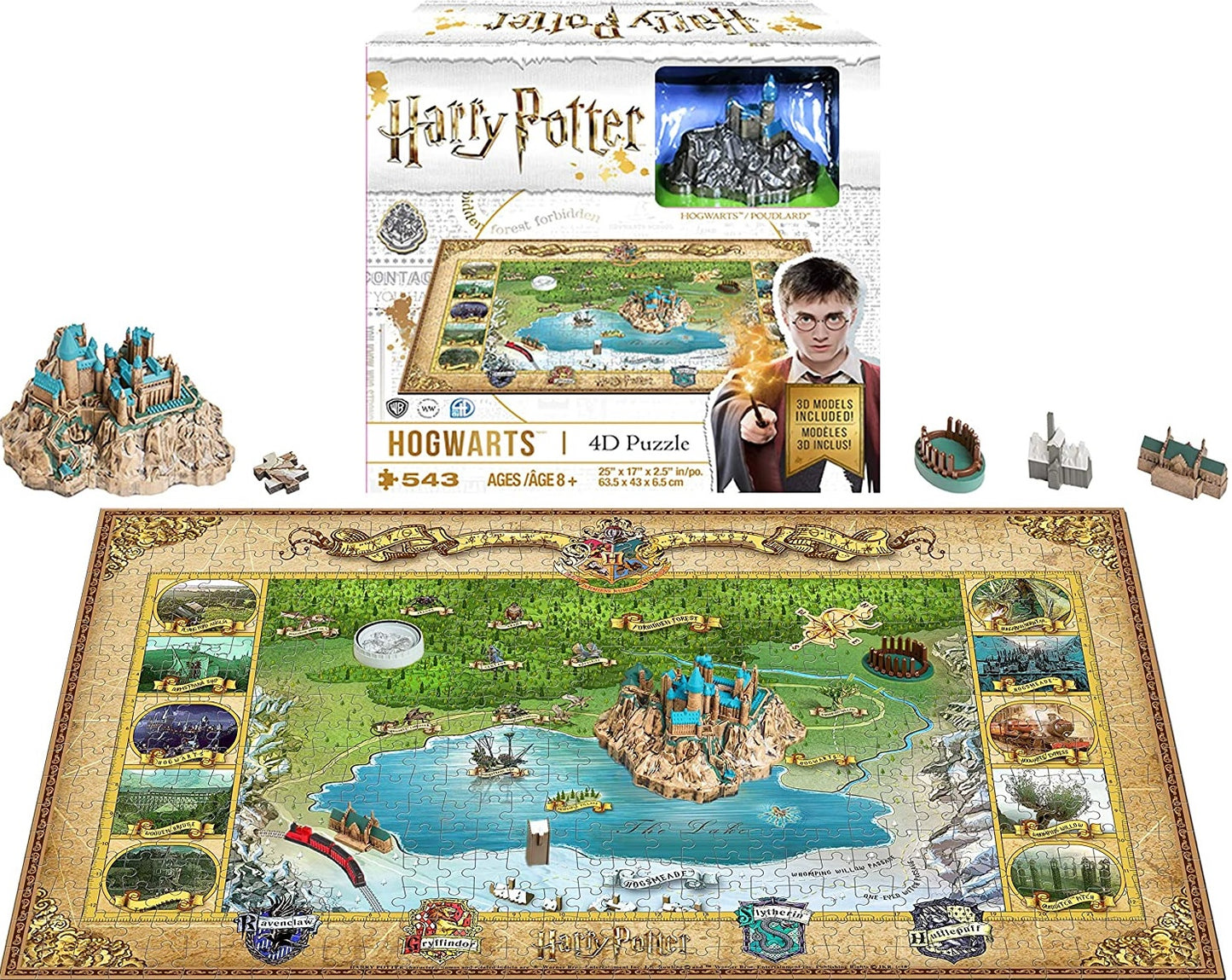 Wrebbit 3D Puzzle - Harry Potter: Mini Hogwarts 543 Piece Puzzle