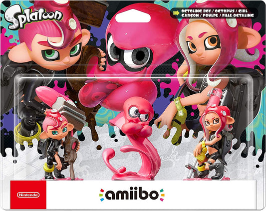 Nintendo Amiibo Character 3 Pack - Octoling Boy/Octopus/Girl (Splatoon Collection) (Nintendo Switch)