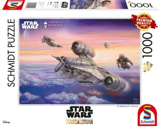 Schmidt - Thomas Kinkade: Disney Star Wars The Mandalorian - The Escort 1000 Piece Puzzle