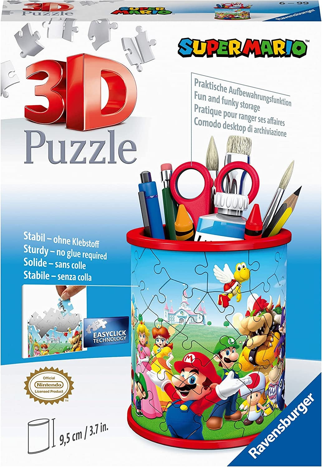 Ravensburger Puzzle - Super Mario Pencil Holder 54 Piece Puzzle