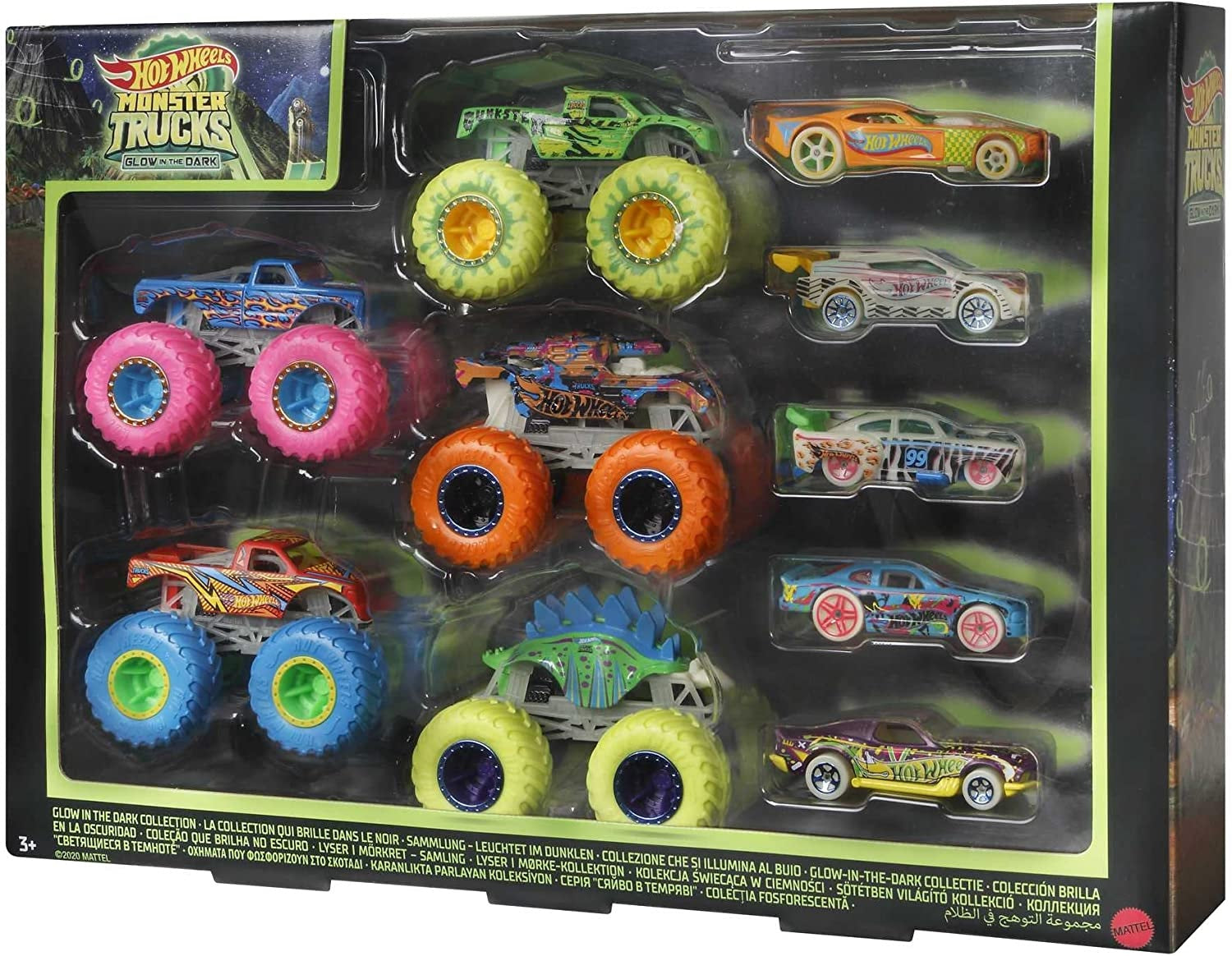 Hot Wheels - Monster Trucks Glow In The Dark Car Bundle (Toys)