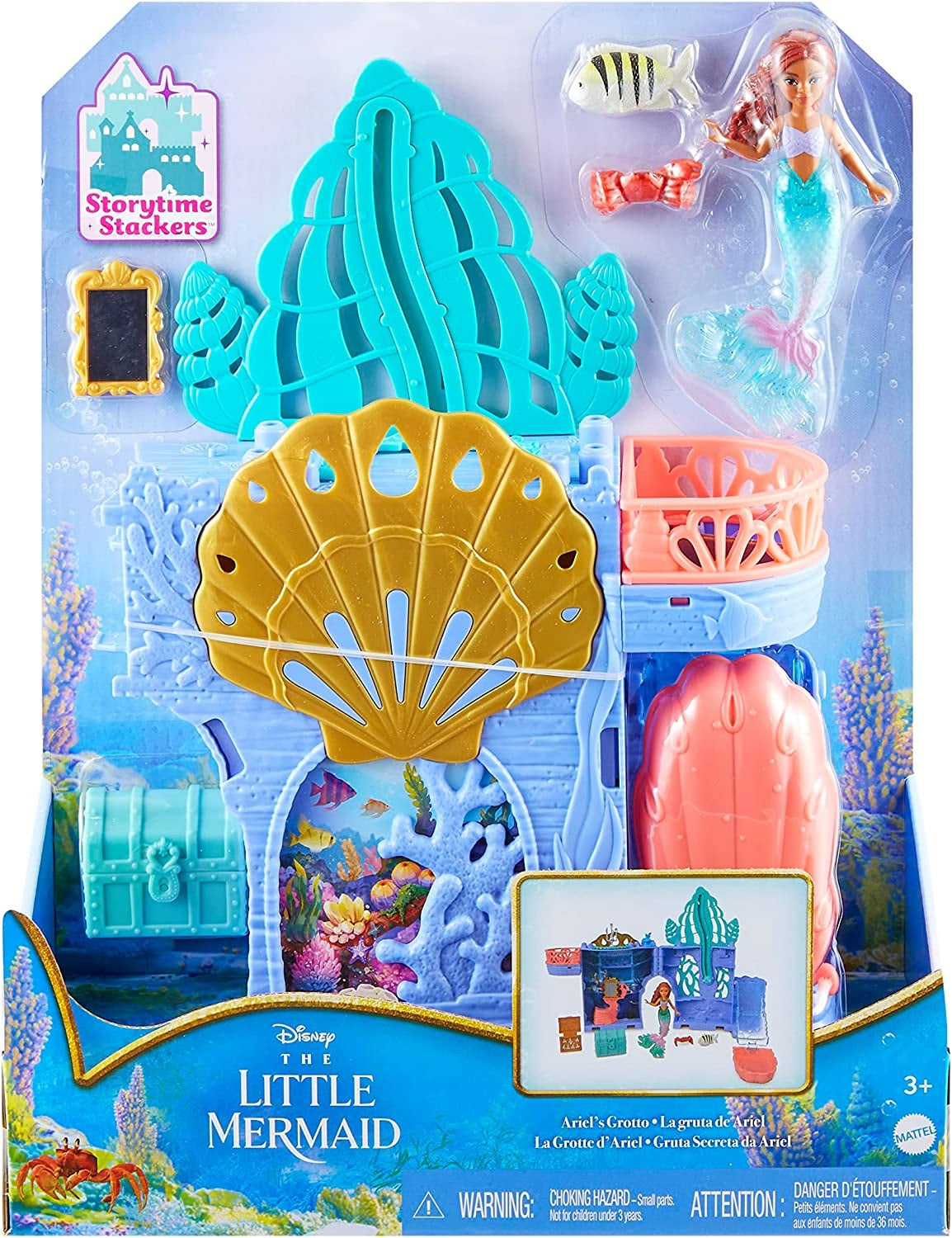 Little Mermaid - Small Dolls Mermaid Grotto Play Set