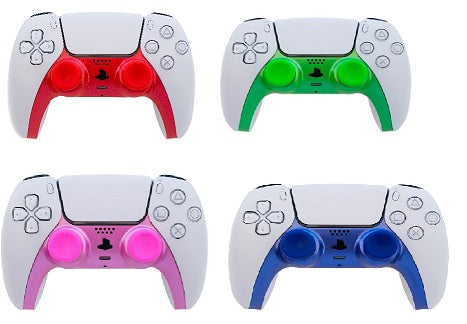 IMP DualSense Controller Styling Kit (4 PK) - Faceplate Shell & Thumbs Grips (Blue/Green/Pink/Red) 4 Pack (PS5)