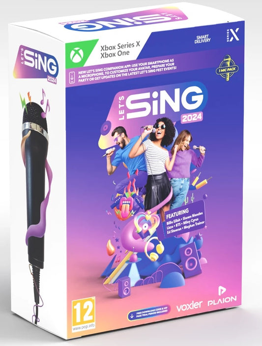Let's Sing 2024 - Single Mic Bundle (Compatible with Xbox One) (Xbox Series X/S)