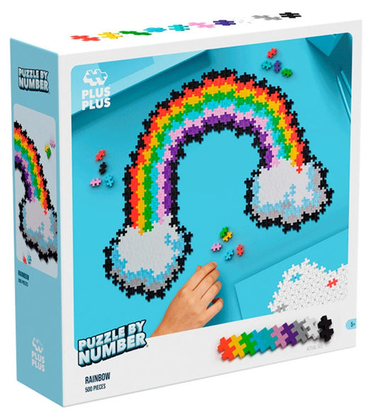 Plus-Plus: Puzzle By Number Rainbow 500 Pieces Puzzle