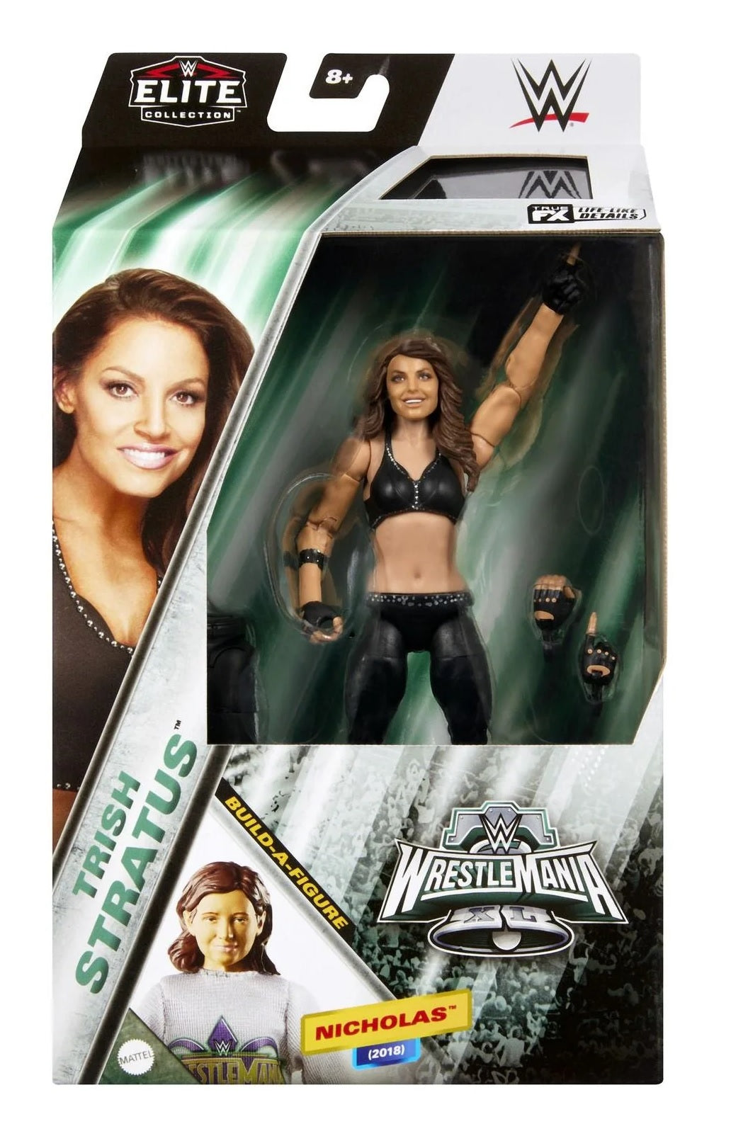 WWE - Elite WrestleMania - Trish Stratus with Accessory and Nicholas Build -a -Figure parts