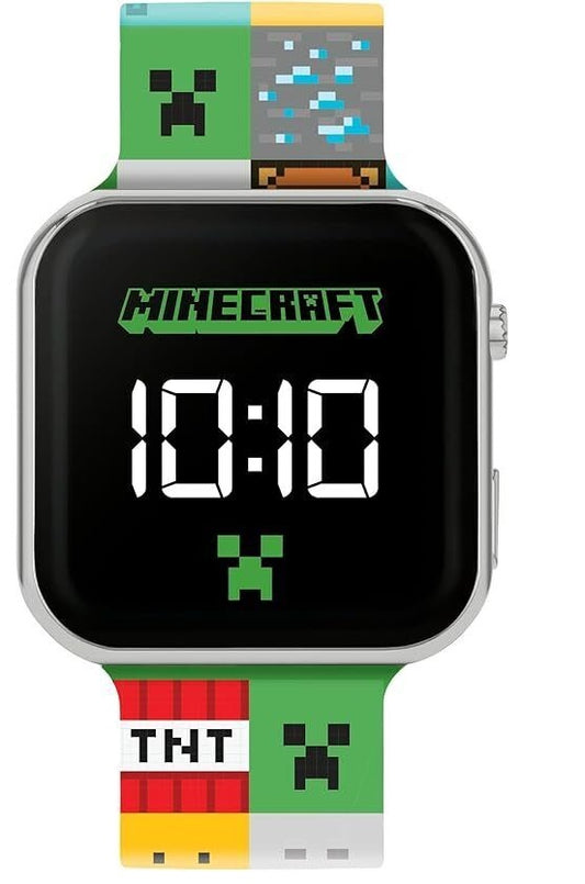 Peers Hardy - LED Strap Watch - Minecraft Printed Led Watch (colour) 