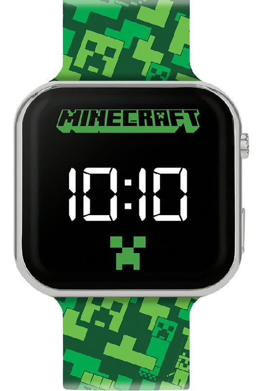 Peers Hardy - LED Strap Watch - Minecraft Printed (green) 