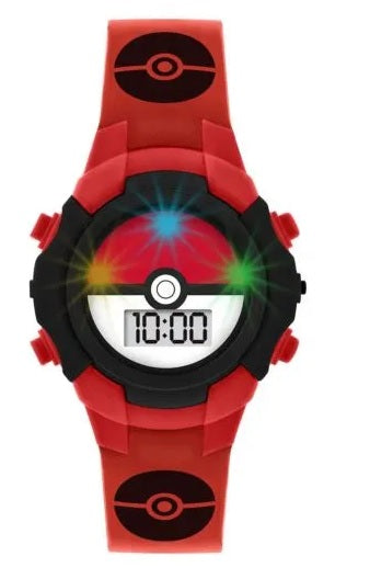 Peers Hardy - Pokémon Character Print And Dial Digital Flashing Watch 