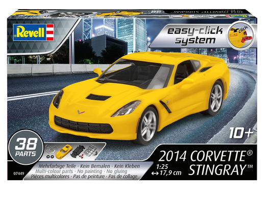 Revell Model Kit 2014 Corvette Yellow 1:25 07  (Model Kit)