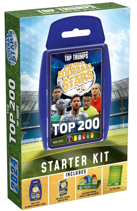 World Football Stars Top 200 Top Trumps Card Game - Starter Kit