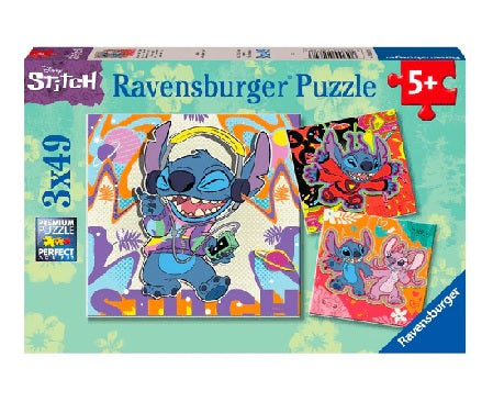 Ravensburger Puzzle - Disney Stitch  3x49 Pc Puzzle (Jigsaw Puzzle)