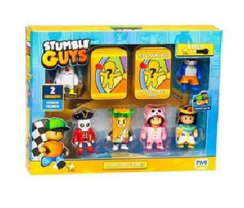 Stumble Guys - 2 Collectable Minifigure 8PK Chicken Megalodon Capt Nohart Cereal Killer Meowmer Cleopatra hidden x 2 