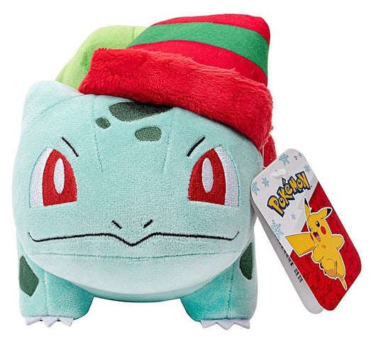 Pokemon - 8 inch Bulbasaur with striped hat - W1 